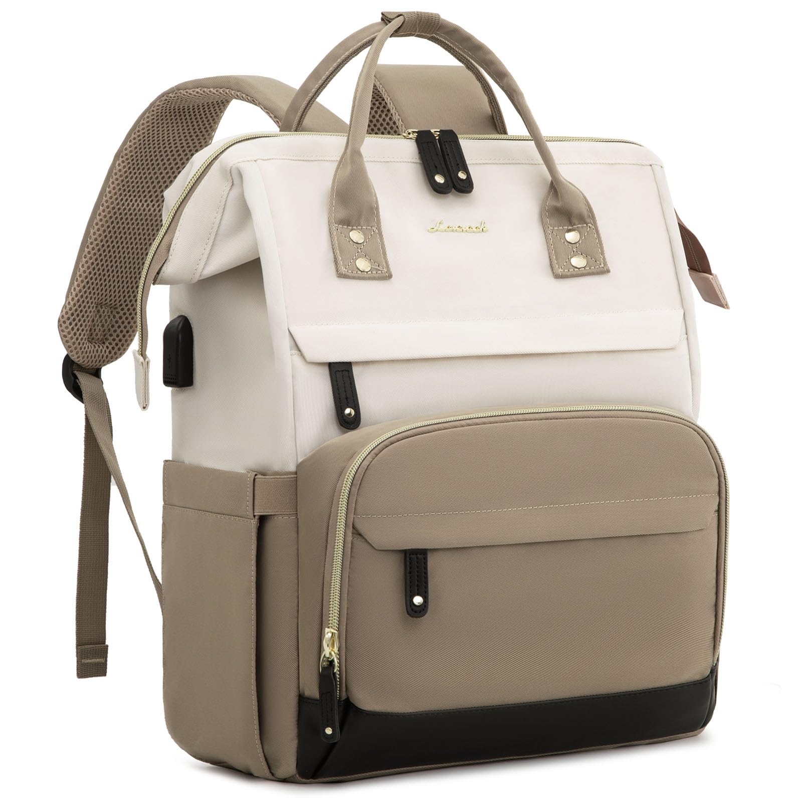 LOVEVOOK Laptop Backpack for Women, 15.6 Inch Work Business Backpacks Purse With Large Capacity, Waterproof Nurse Bag College Bookbag for School,