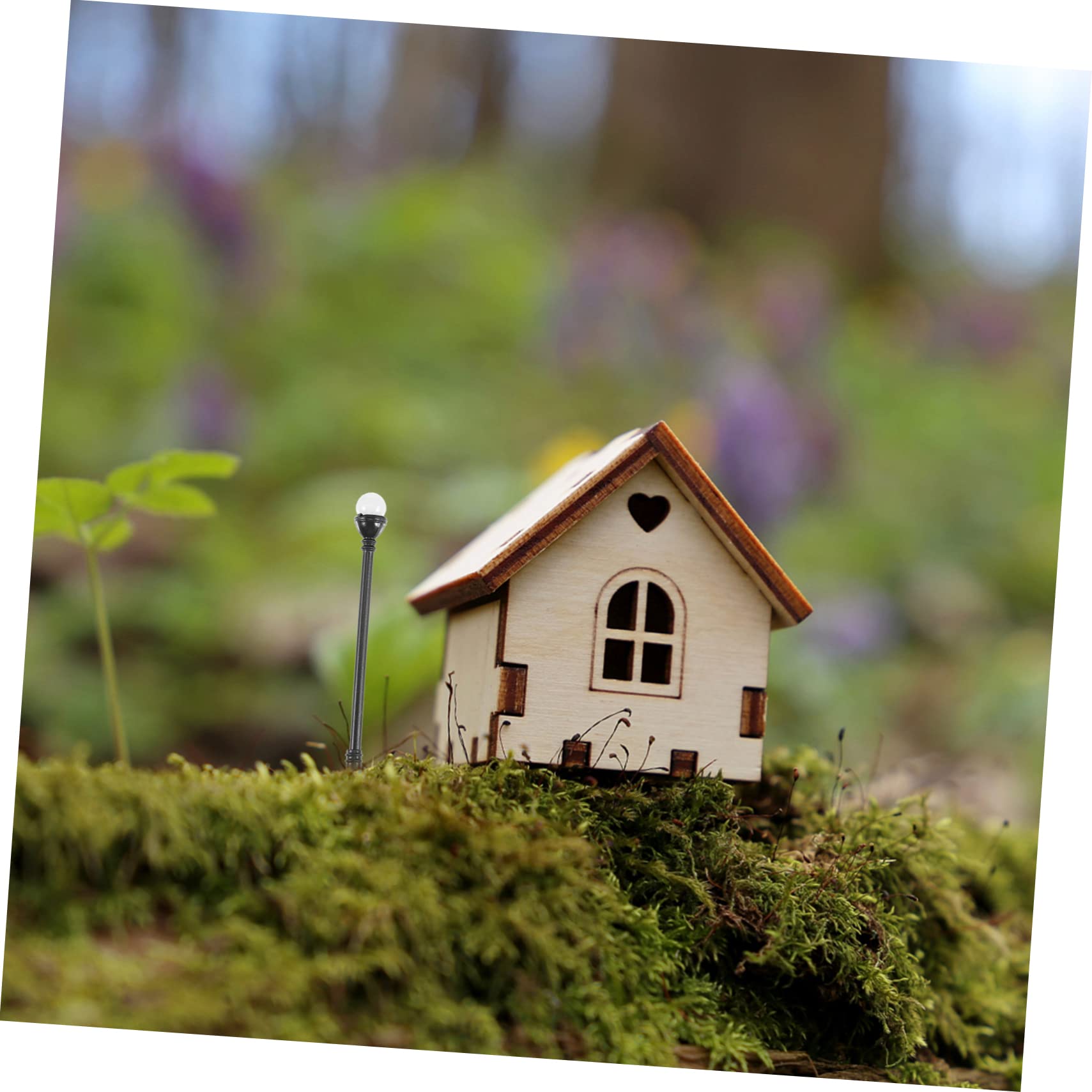 KALLORY 3Pcs Street Lamp Models for Sand Table DIY Landscape Vintage Style Outdoor Lamp Accessories Durable Create Warm Atmosphere for DIY Activities