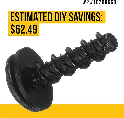 Miniatura 4 de PartsBroz WPW10200660 Tornillo – Compatible con Whirlpool Amana Maytag Estate Range – Sustituye AP6016893 PS11750186 W10200660 1481916 W10178180