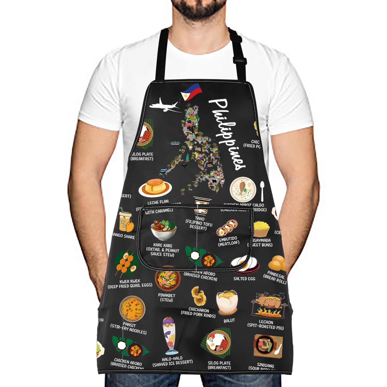 Philippines Country Map Asia Cuisine Lover Kitchen Apron Mom ...