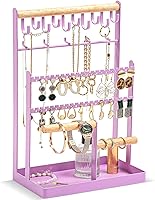 Vista 11 de ProCase - Soporte Organizador de Joyería con 6 Niveles, Organizador de Collares y Pendientes con 15 Ganchos, Torre de Exhibición y Almacenamiento