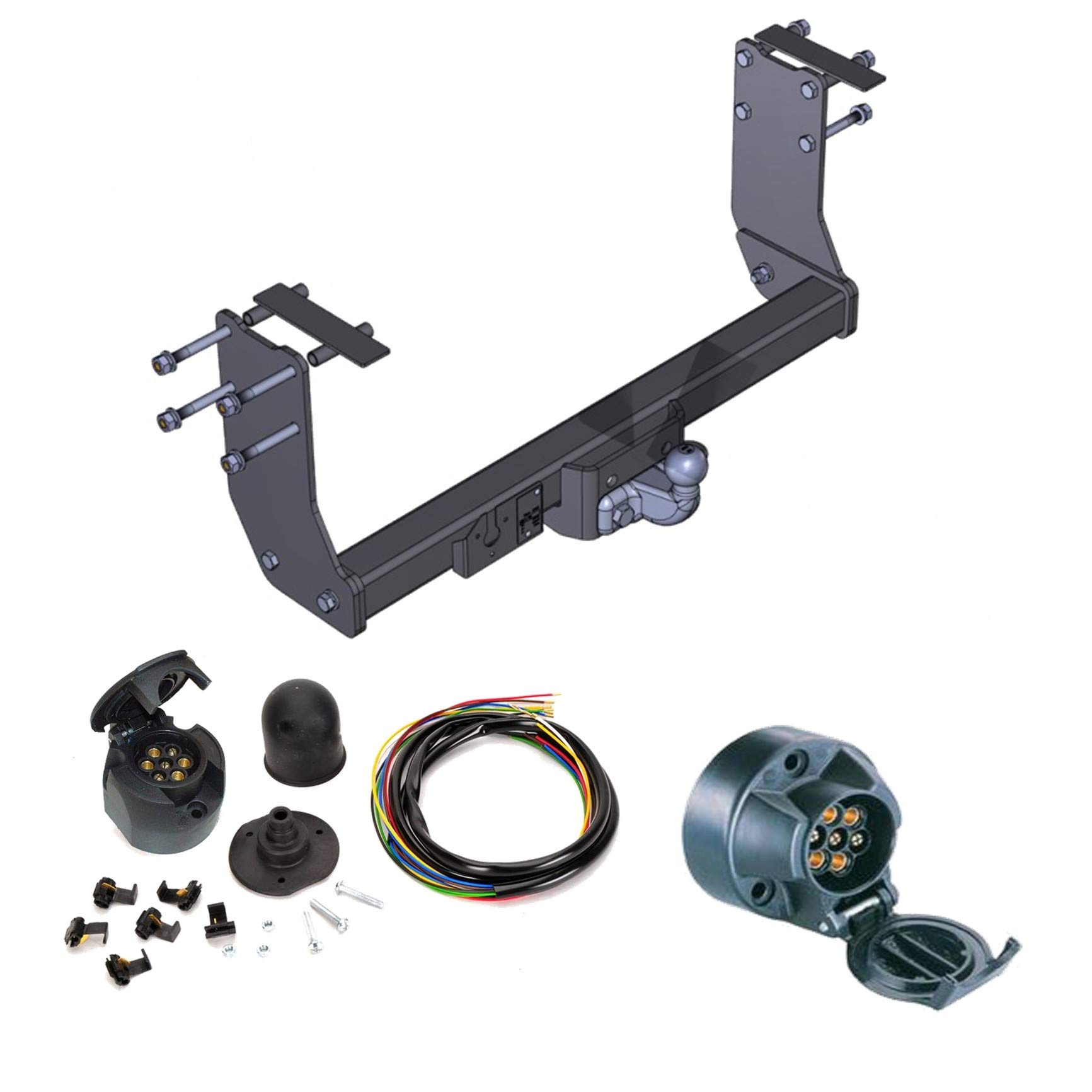 ATTELAGE avec faisceau 7 broches | Ford Transit de 2000-05/2014 Pick-up / crochet «col de cygne» démontable avec outils
