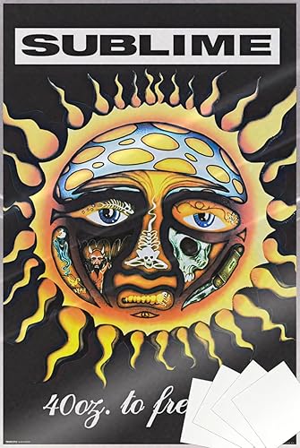 Miniatura 7 de Sublime - Póster musical (40 oz. To Freedom - Portada del álbum) (tamaño: 24" x 36") Sin marco,Póster laminado,Tiras laminadas para póster y
