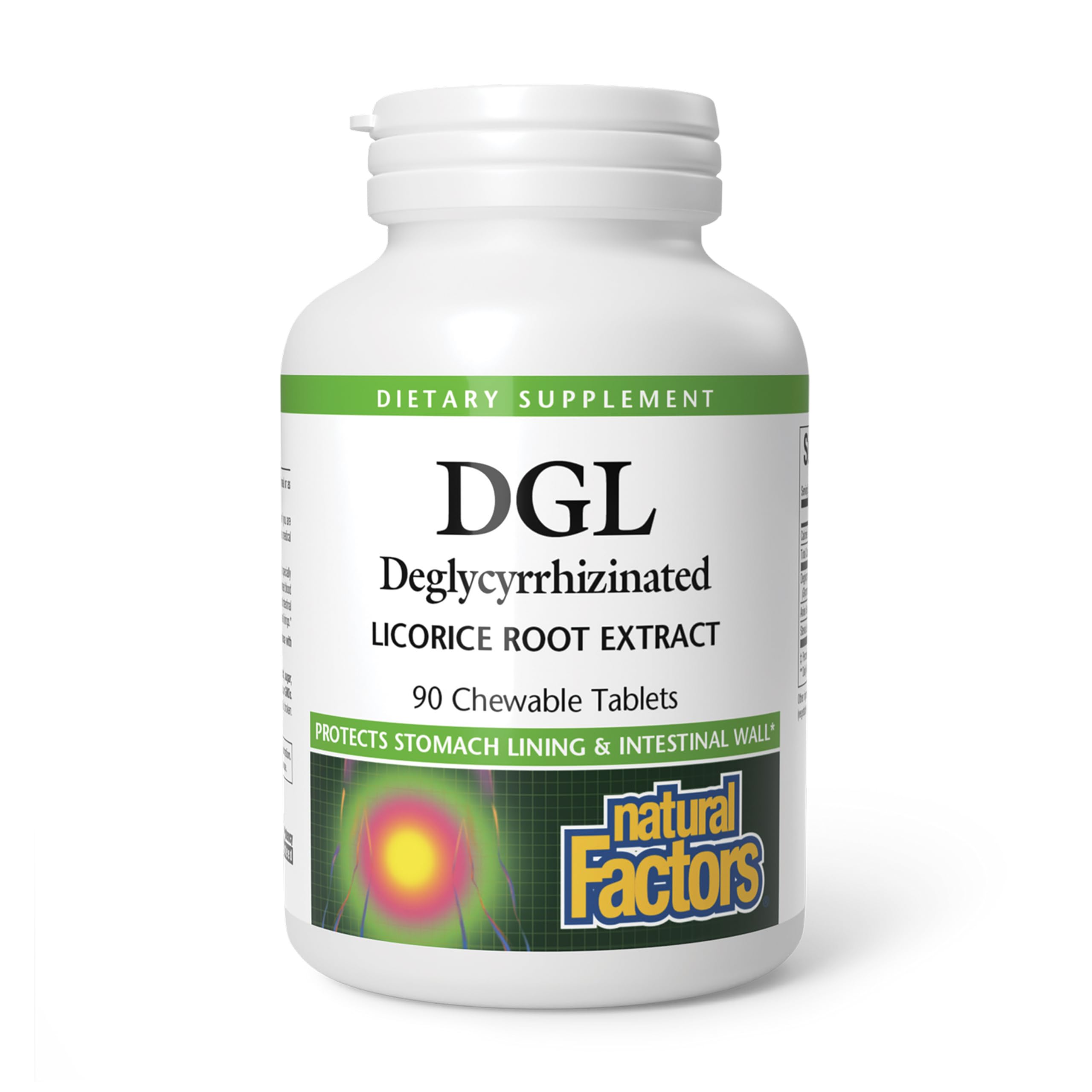 Natural Factors DGL Licorice 400 mg Digestive Support*, 90 Chewable Tablets 90 Count (Pack of 1)