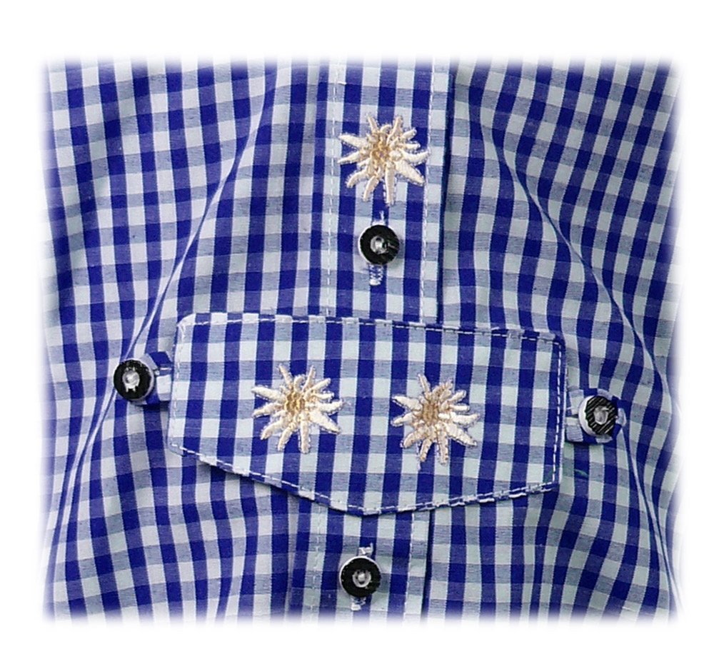 Harrys-Collection Jungen Kariertes Trachtenhemd aus 100% Baumwolle