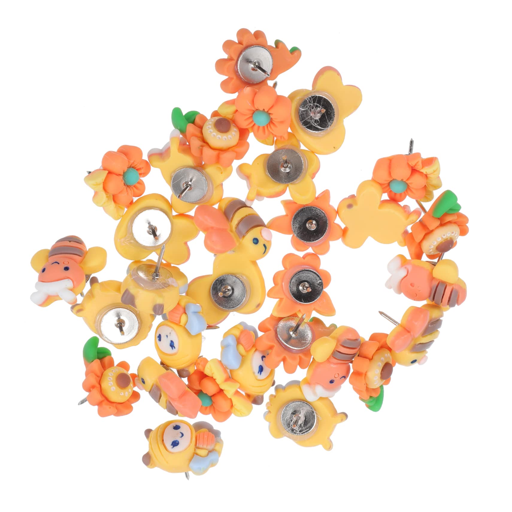 DOITOOL 5 Sätze Wanddekorative Thumbtacks Board Reißnägel Dekorative Stecknadel Daumennägel Foto-stecknadel Dekorative Reißzwecke Stifte Pinnwand Pinnwand Zeichnung Groß Harz 30 Stück * 5