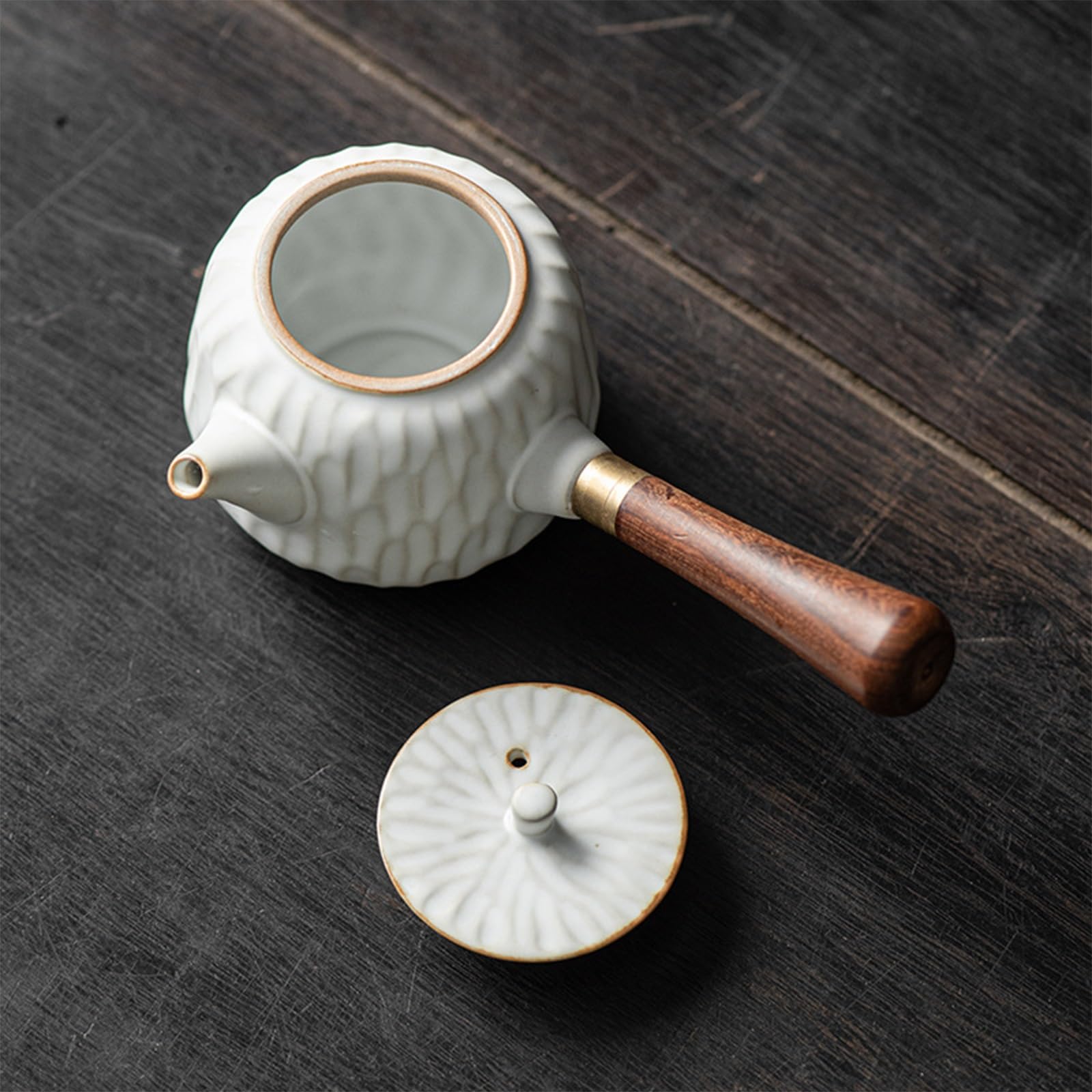 Ceramiczny czajniczek Kung Fu z filtrem, pojedynczy dzbanek, czajniczek do herbaty sypanej, czajniczek retro, japoński dzbanek z bocznym uchwytem, ​​ceramiczny czajniczek retro z bocznym uchwytem