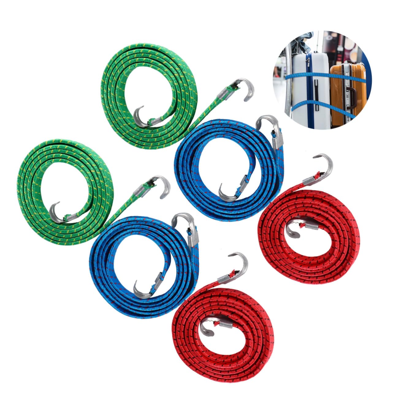 Sangle de Bagage Élastique en Nylon 10 Pièces, Ajustable