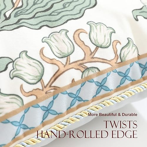 Miniatura 3 de patdrea Fundas de almohada cuadradas decorativas de 18 x 18 pulgadas, fundas de terciopelo suave de granja, funda de almohada floral para sofá,