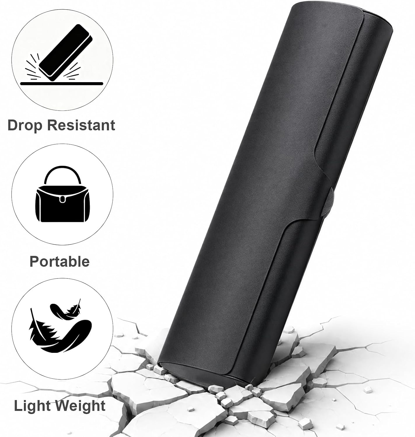 LILIWER Slim Aluminium Hard Shell Eyeglass Case, Portable Travel Metal Spectacles Protection, with Cleaning Cloth image 3