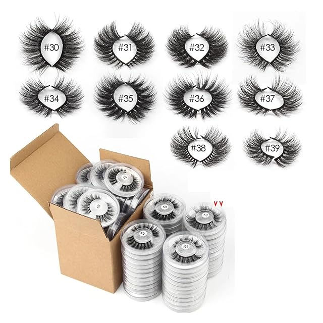 UAMOU 10 20 50 100 Pairs Faux Mink Eyelashes Handmade Natural False Eyelashes Makeup Cross Mess Eye 3D