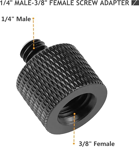 Miniatura 3 de Juego de 4 adaptadores de rosca de tornillo de cámara de 14 pulgadas macho a 38 pulgadas hembra y 38 pulgadas macho a 14 pulgadas hembra para