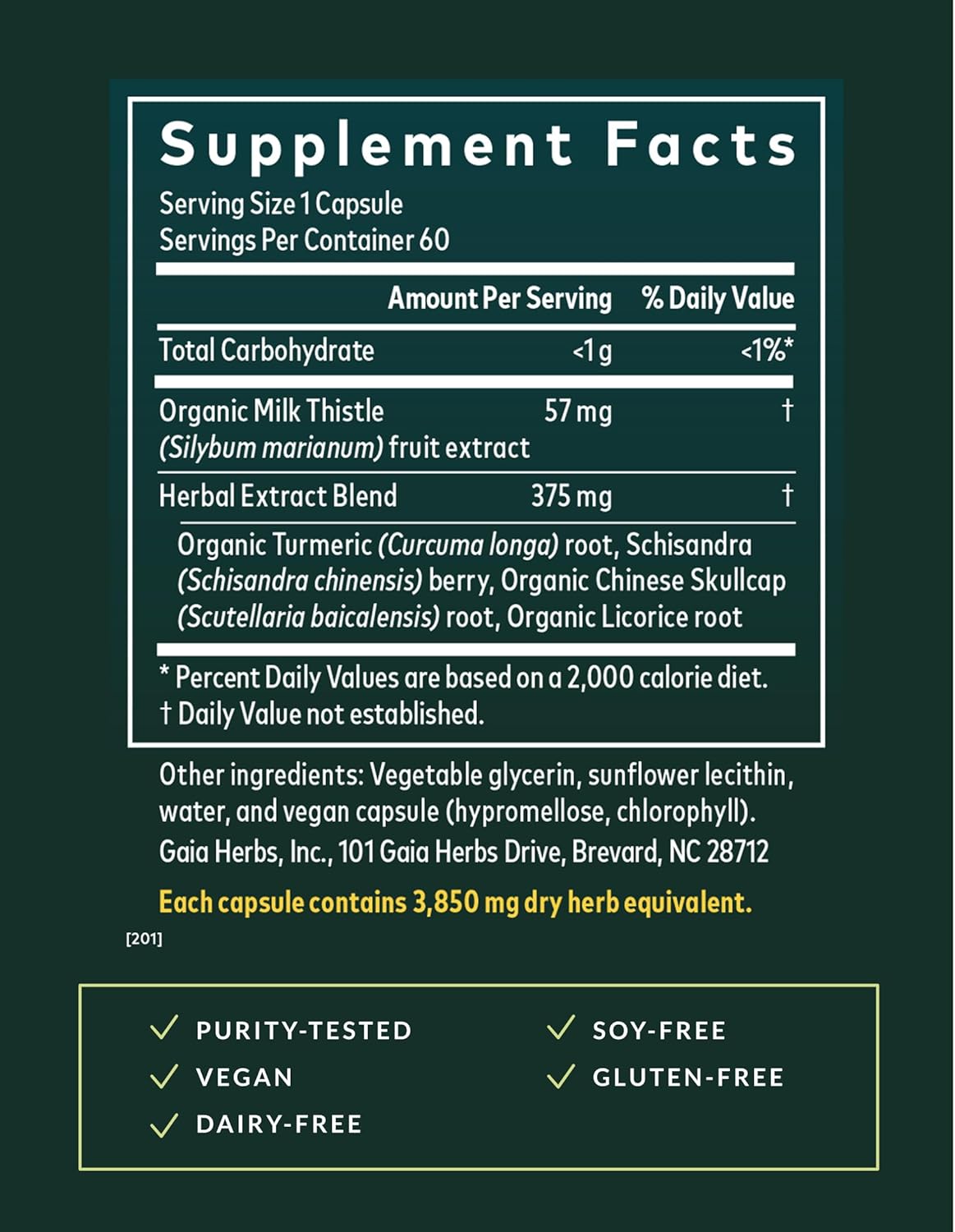 Gaia Herbs Liver Health - Supplement with Milk Thistle, Turmeric Root, Schisandra & Licorice Root for Liver & Cleanse Support* - 60 Vegan Liquid Phyto-Caps (60 Servings) - Image 3