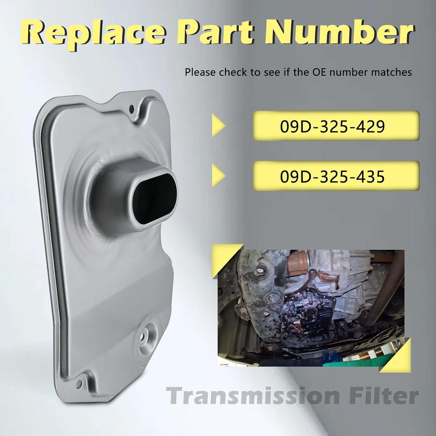 TR60SN 09D Automotive Trans Transmission Filter Kit Oil Pan Gasket V10 V6 V8 3.0L 3.2L 3.6L 4.2L 4.9L 5.0L Compatible with Audi for Volkswagen Q7 Rs6 Touareg 03-10# 09D325429 09D325435
