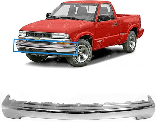 Amazon Com Mbi Auto Chrome Front Bumper Cover Fascia For 1998 2005 Chevy S10 Blazer Pickup 98 05 Gm1002369 Automotive