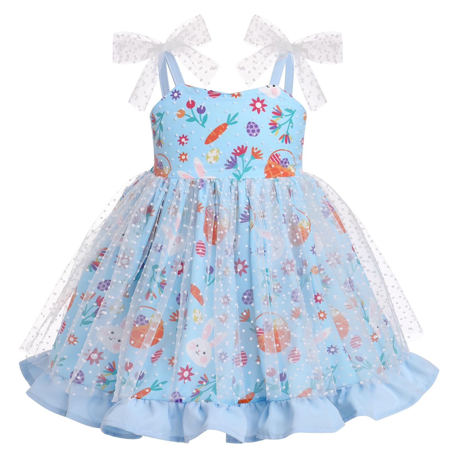 FYMNSIBaby Girls Toddler Kids Princess Tutu Bowknot Spaghetti Straps Princess Tulle Dress for Birthday Wedding Halloween Costume Festival