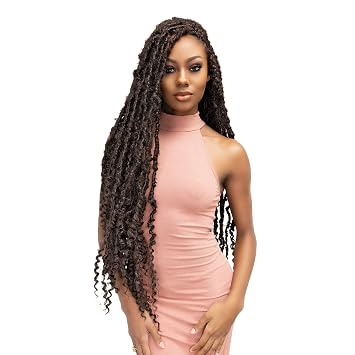 Janet Collection Crochet Braids Nala Tress Maverick Locs 24" 5-pack, 1B