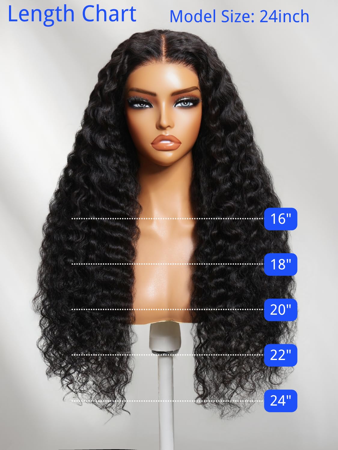 Nadula 13x4 No Slip Crimped Deep Curly Wave Drawstring Wig Human Hair,Pre Everything Glueless Crimp Curl Wig Pre Plucked Hairline Bleached Knots,Beginner Friendly Ready to Wear Wig 150 Density 16inch