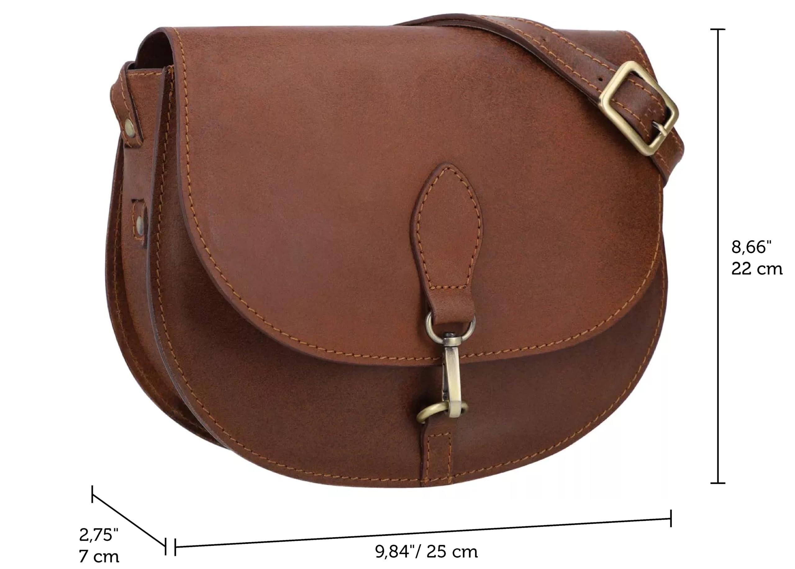 Gusti Leder Umhängetasche Damen Wiebke – Kleine Handtasche Aus Echtleder Vintage Mit Goldbeschlägen – Crossbody Bag Für Alltag & Events