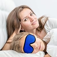 Vista 11 de 2 Pieces 3D Sleep Mask for Kids Memory Foam Contoured Eye Mask, Travel Sleep Eye Cover with Adjustable Strap, 3D Blindfolds(Pink and Grey)