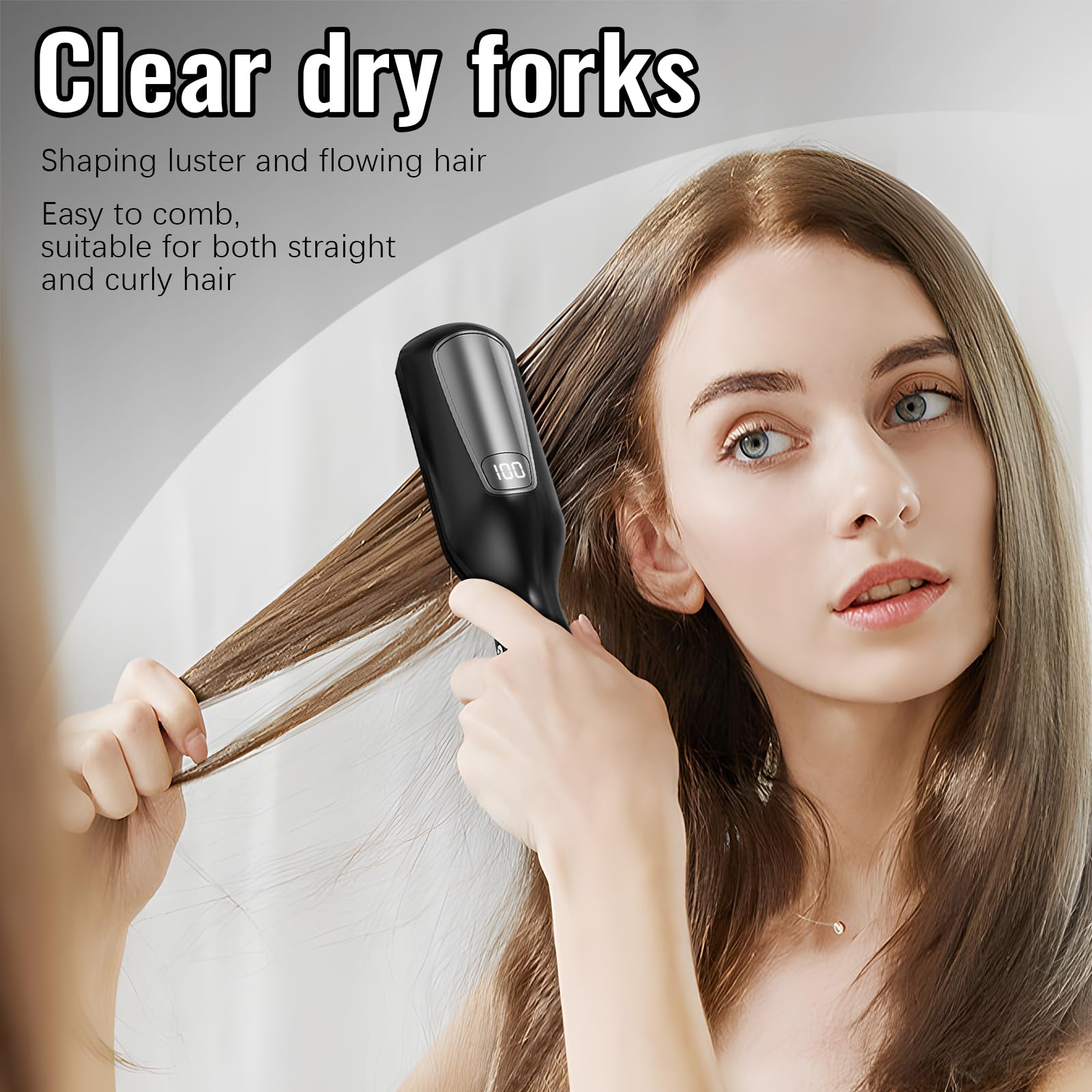 Mini outil de réparation de cheveux pour pointes fourchues, élimine les pointes fourchues et les pointes de cheveux cassés rapidement et efficacement, avec écran LED, tondeuse à cheveux abîmés pour