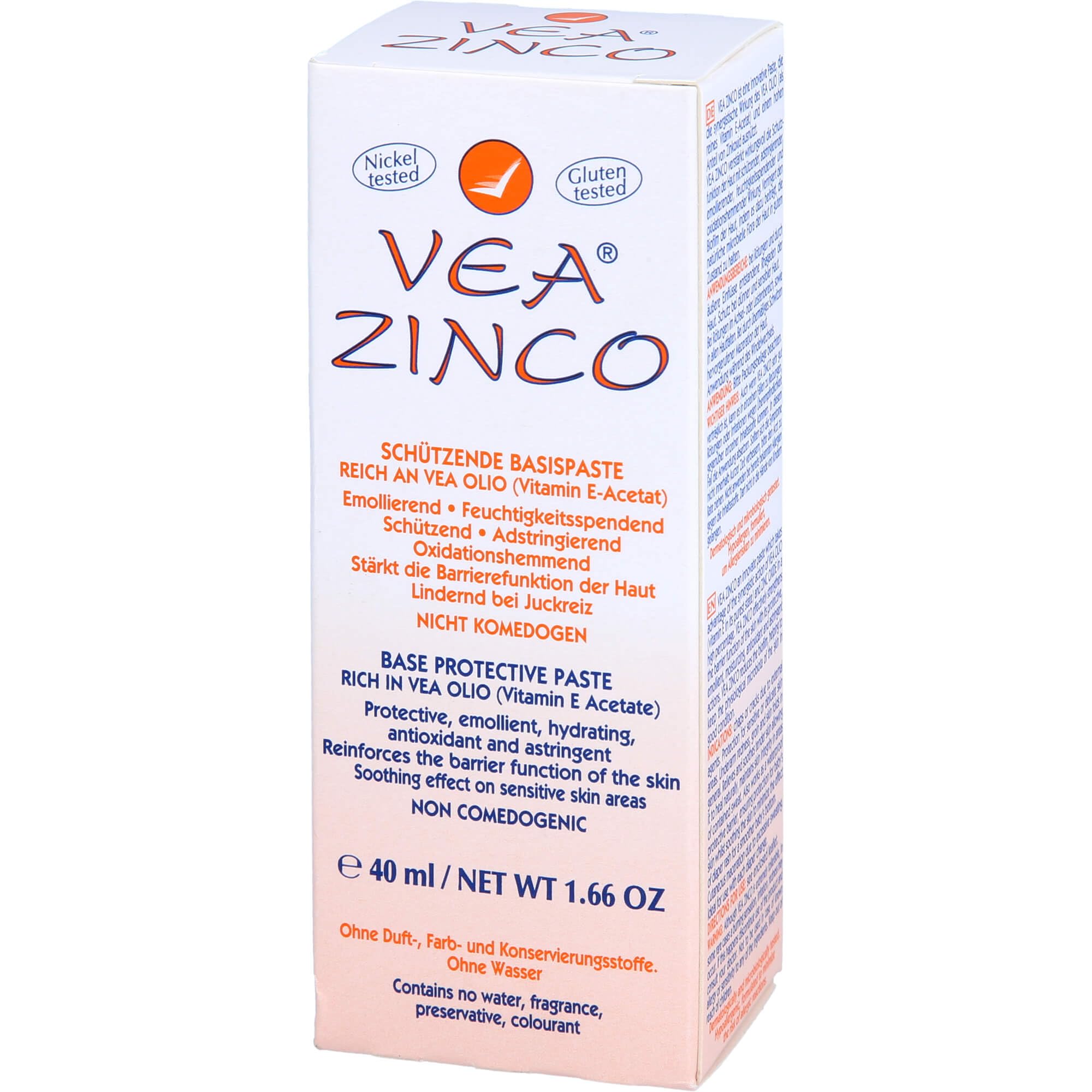 Vea Zinco - Pasta protettiva base all'olio vea, 40 ml (etichetta in lingua italiana non garantita)