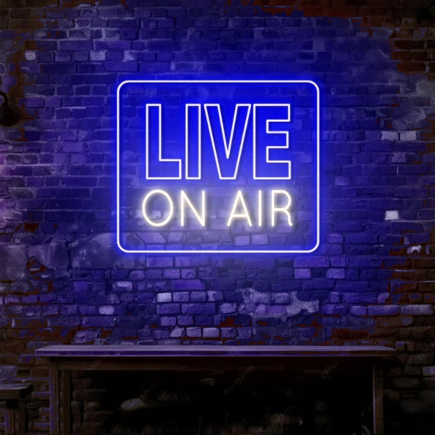 Live On Air Neon Light Sign Letters LED Recording Wall Art Lamp for Studio Bedroom Game Room Party,Live Streaming Sign for Twitch,Tiktok,YouTube Streamers/Gamers,5V USB Power