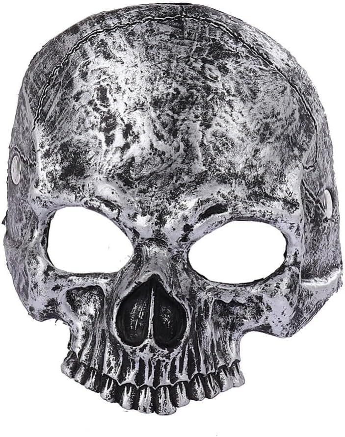 ValcatchScary Cosplay Skull Bone Foam Mask Costume Halloween Accessory Off-White