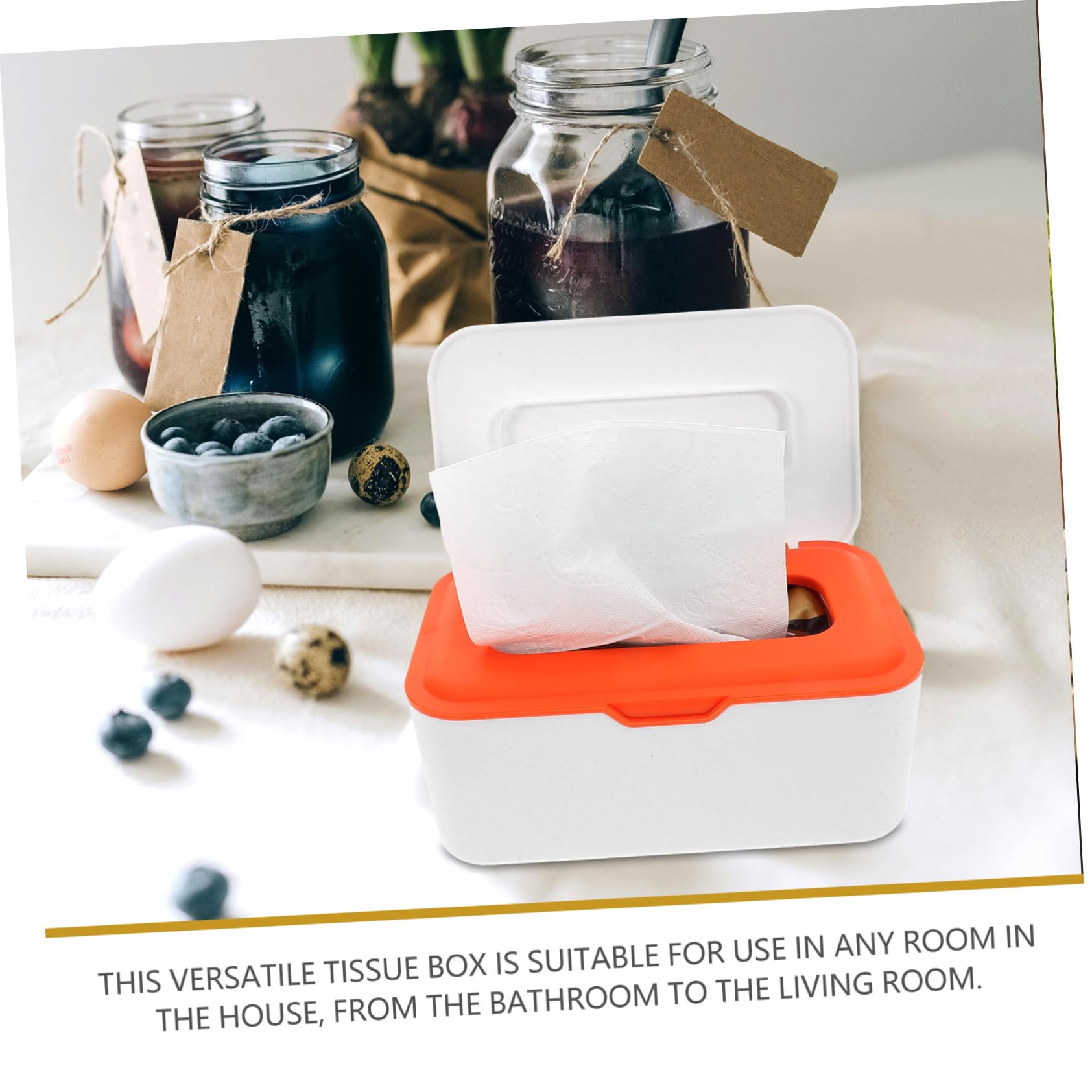BESTonZON Boîte à Lingettes Humides avec Couvercle, 2pcs en PP Élégant et Pratique, Rangement Polyvalent pour Salle de Bain ou Toute Pièce Maison