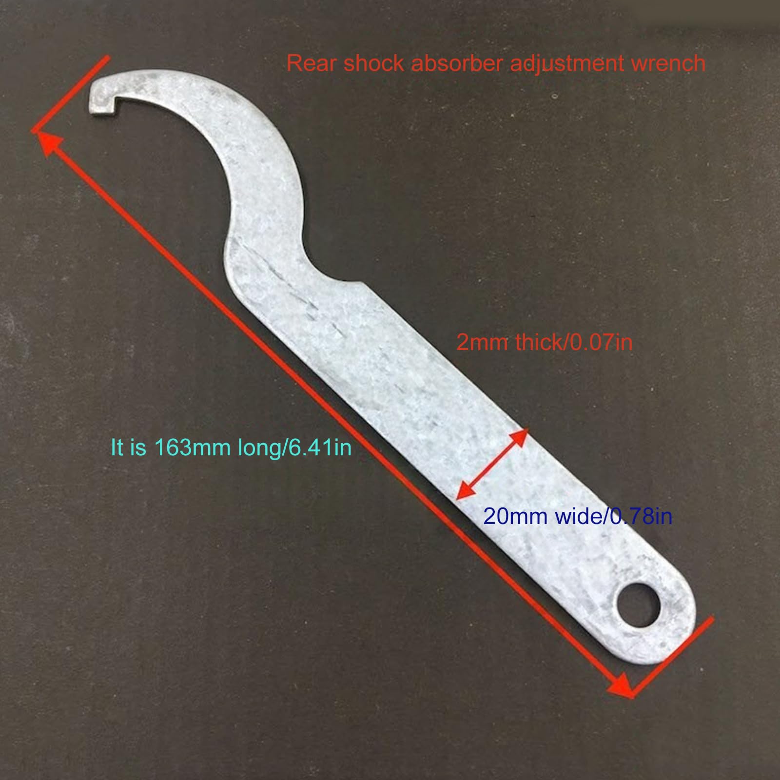 Leggero ammortizzatore posteriore strumento chiave inglese per una facile manutenzione e uso all'aperto con gancio antislip design chiave moto in metallo