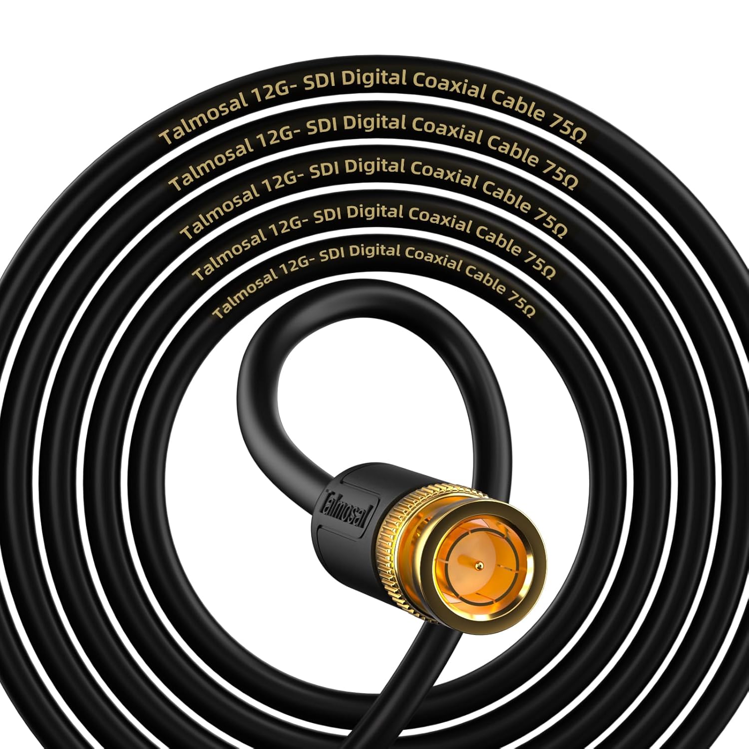 12G SDI Cable 33 ft, RG11 Coax 4K BNC Cable Supports HD-SDI/3G-SDI/6G-SDI/12G-SDI/4K/8K 75 Ohm 4K SDI Video Cable for Blackmagic Design Converter, Video Security Camera