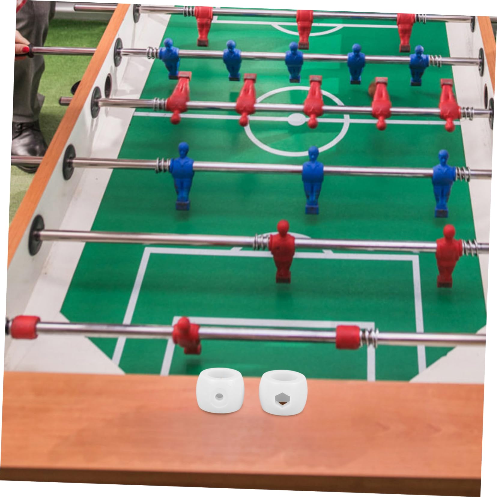 Toyvian Anello di Arresto Ricambio 4 Unitá in Abs Bianco per Calcio Balilla Posizionatore Preciso per Asta per Calcio Balilla da Tavolo e Ufficio