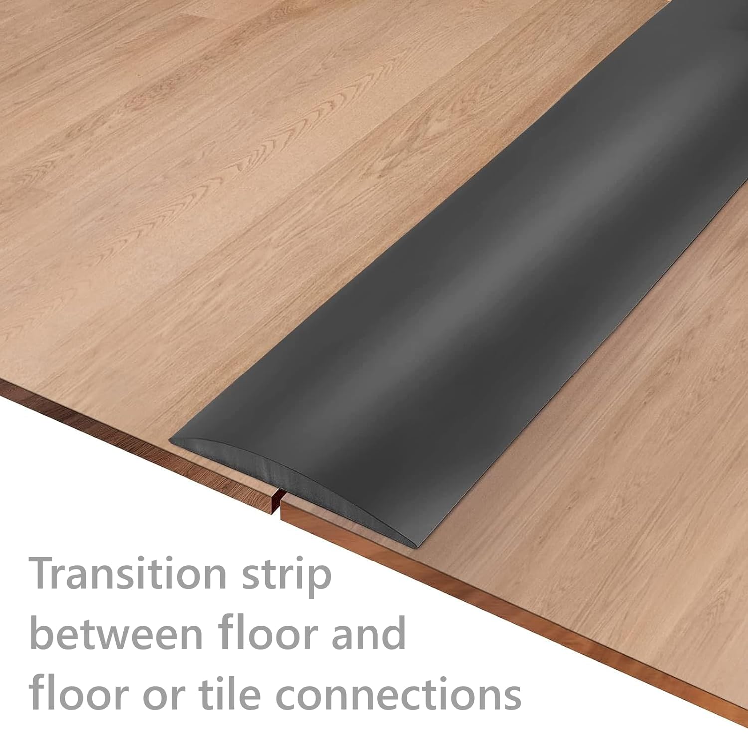 Vinyl Floor Transition Strip - Self-Adhesive, 10ft x 2in Flat Divider for Gaps, Carpet, Threshold & Doorway Transitions