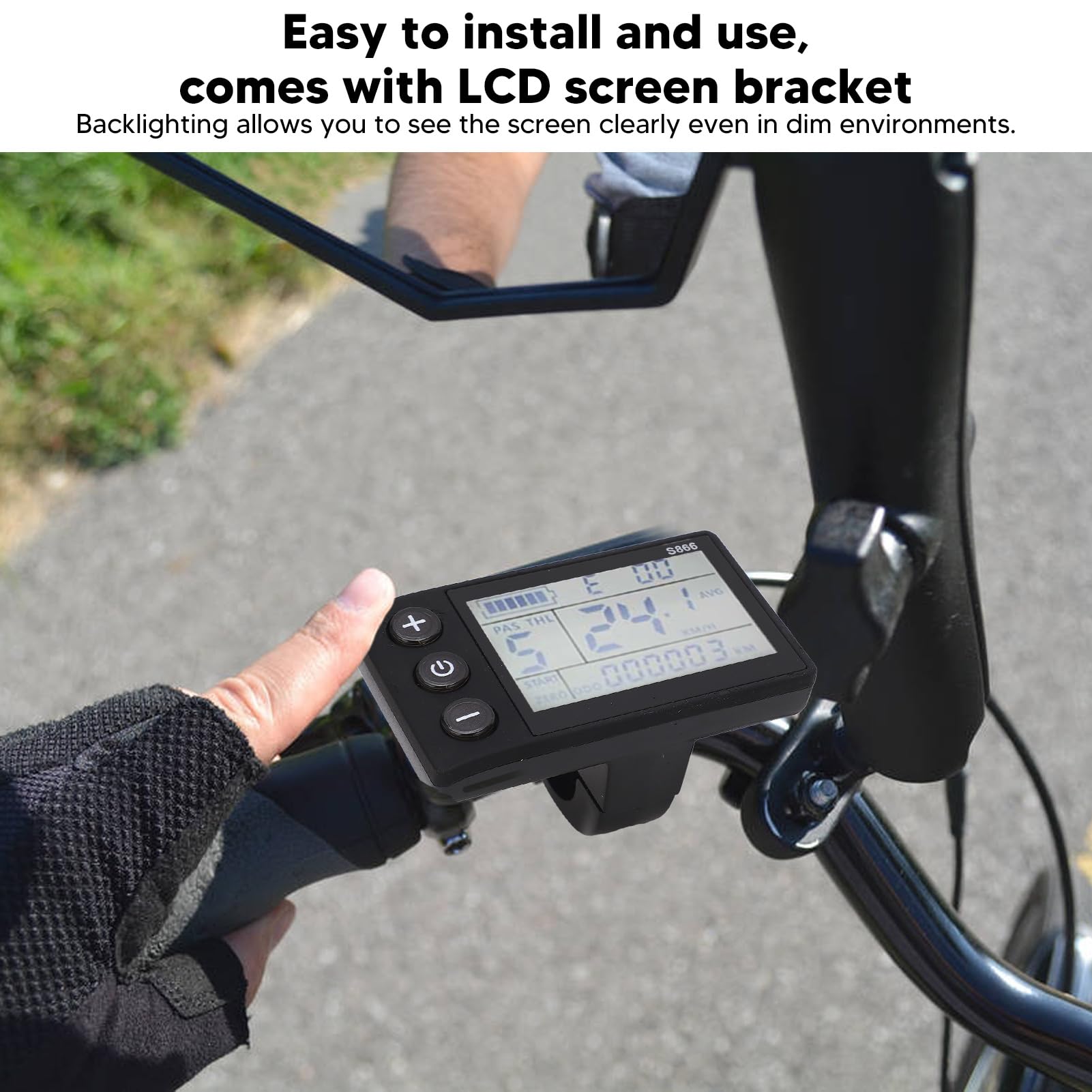 Écran LCD pour Scooter électrique, Ordinateurs de Vélo 24 V 36 V 48 V 60 V Panneau de Commande D'affichage LCD avec Prise 6 Broches Connecteur étanche Panneau LCD de Vélo