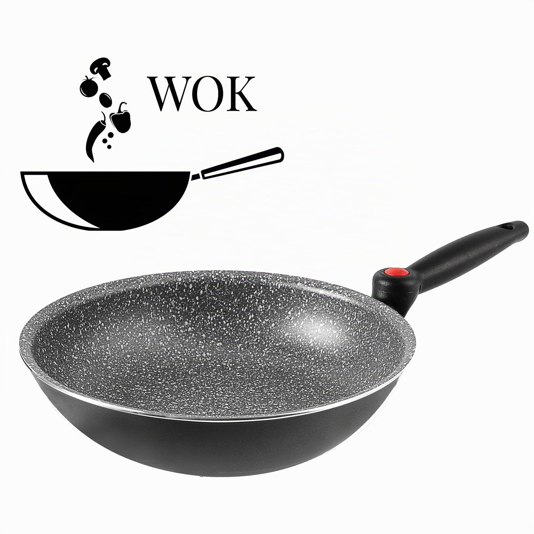 BRUNNER Alu Pentole Padella Wok Pirate Wok Pan à˜ 28 cm
