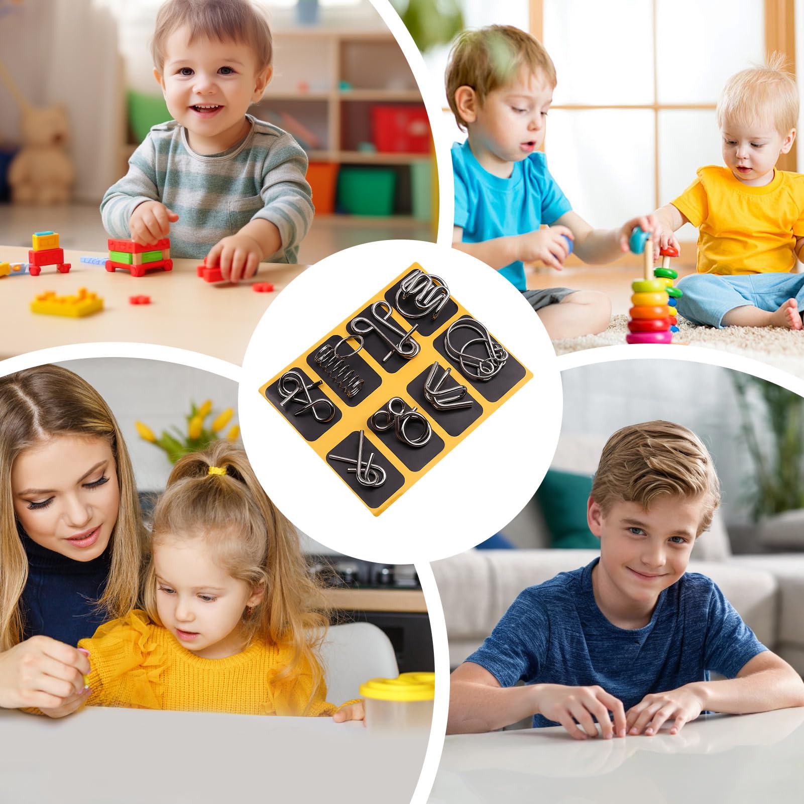 Metal Puzzle,Zabawne Łamigłówki Edukacyjne Zabawki | Pierścieniowa Antystresowa Gra Puzzle Dla Młodzieży - Wyzwanie Dla Nastolatków Rodziny Dziewczynek Dom Szkoła Podróż