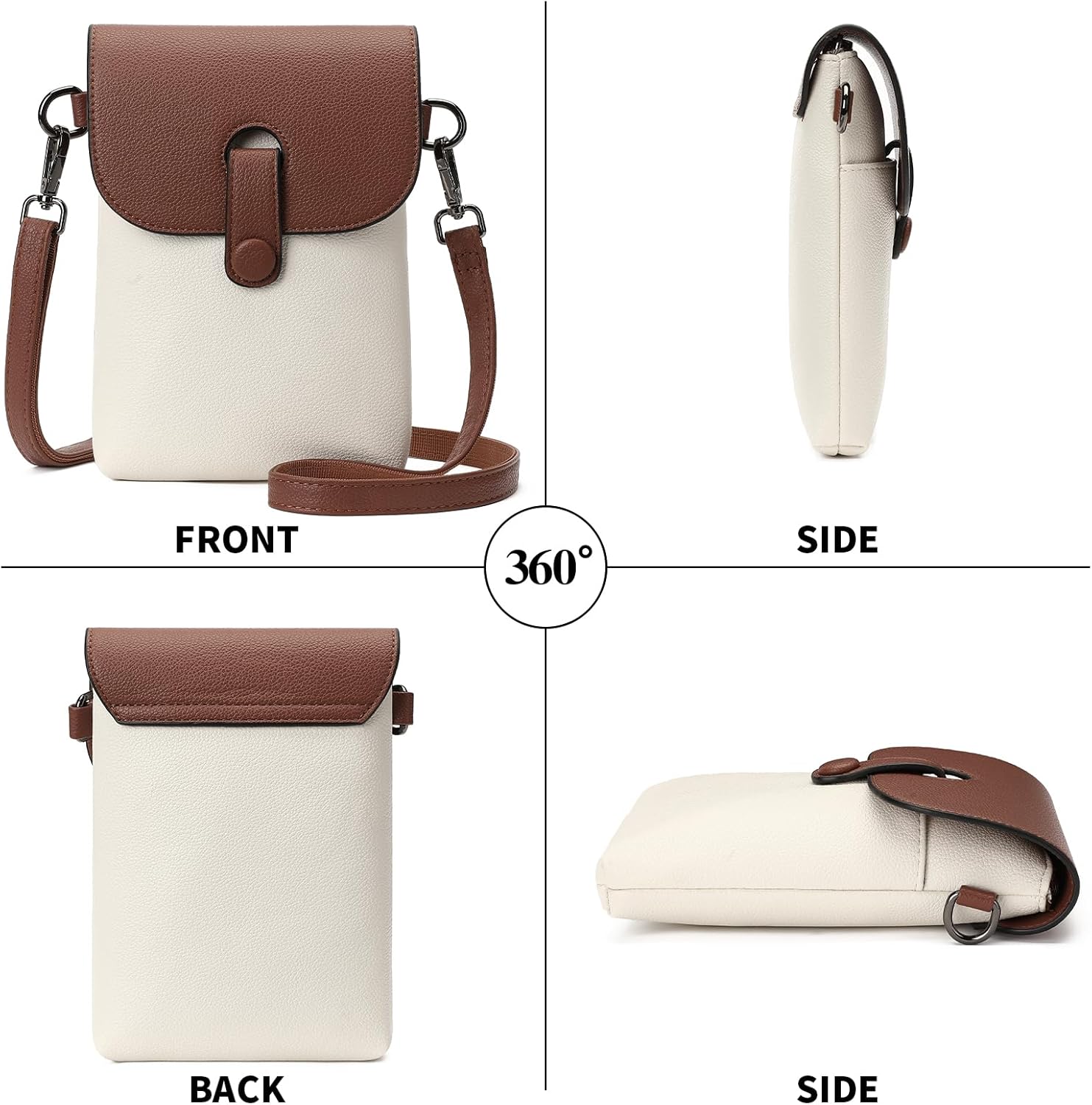 SENDEFN Cell Phone Purses for Women Small Crossbody Bag Wallet Purses Adjustable Strap - Image 5