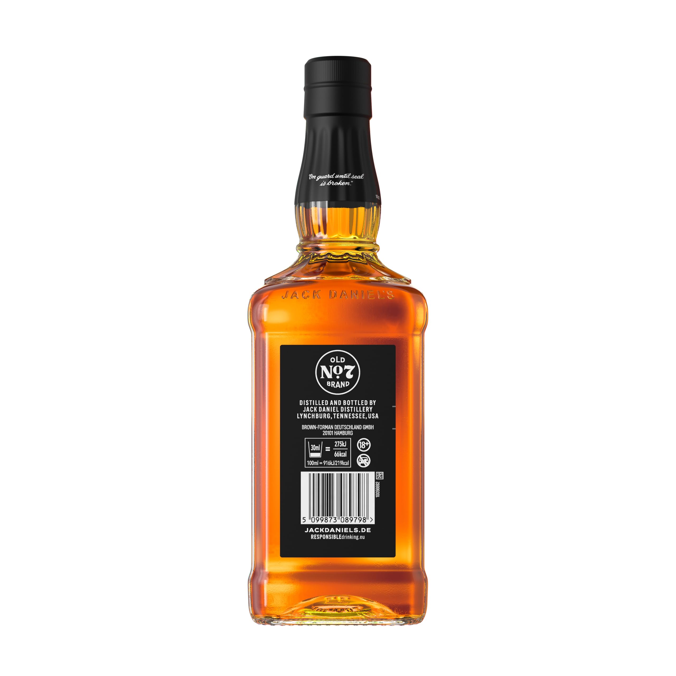 Jack Daniel's Old No. 7 - Tennessee Whiskey - Karamell, Vanille und Noten von Eichenholz - 0.7L/ 40% Vol. Bourbon Whisky
