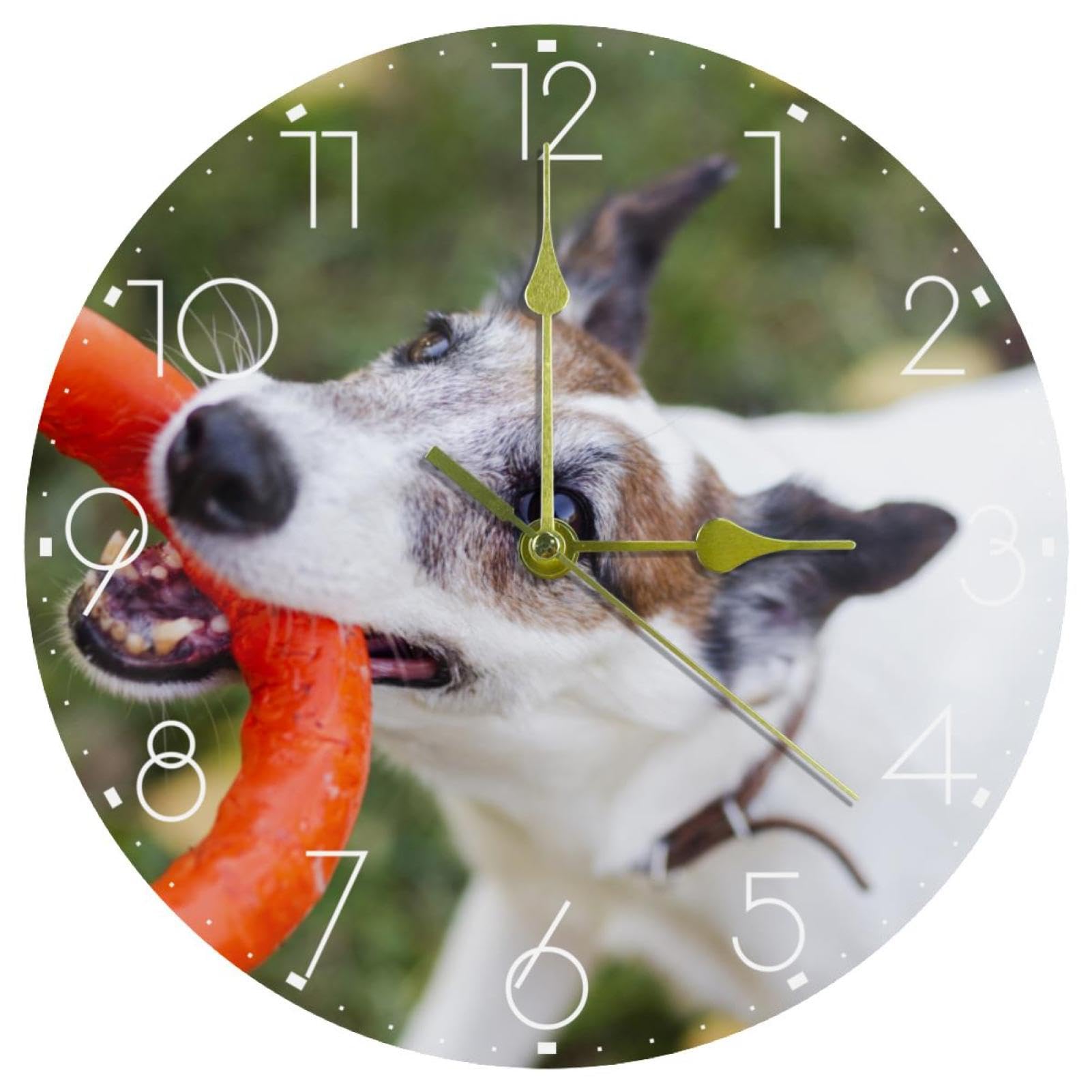 Horloge murale silencieuse quartz sans tic-tac cadran acrylique pour chambre salon