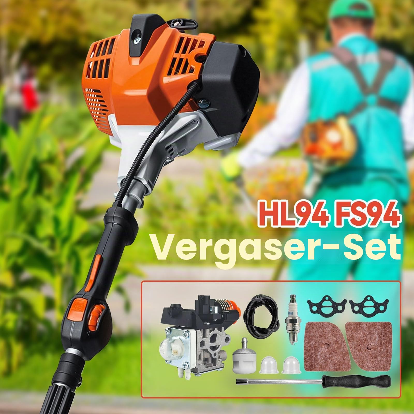 HL94 FS94 Vergaser, 4149-120-0602 Vergaser-Kit für Stihl FS94 RC-E Z, FS94 R-Z KM94 KM FS HL 94 94R Motorsensenteile Vergaser, 41491200602