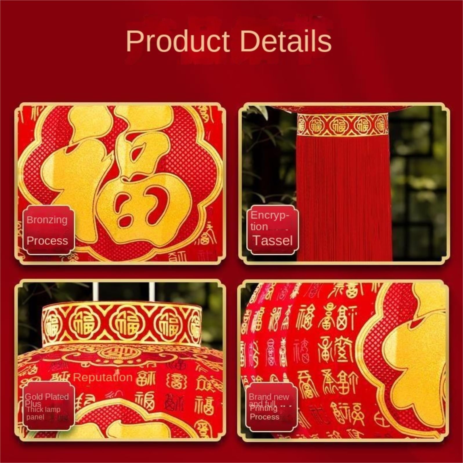 Papierlaternen EIN Paar Traditionelle Chinesische Laternen for Aufhängen for Das Neujahrs- Und Frühlingsfest Deko Partys(55cm)
