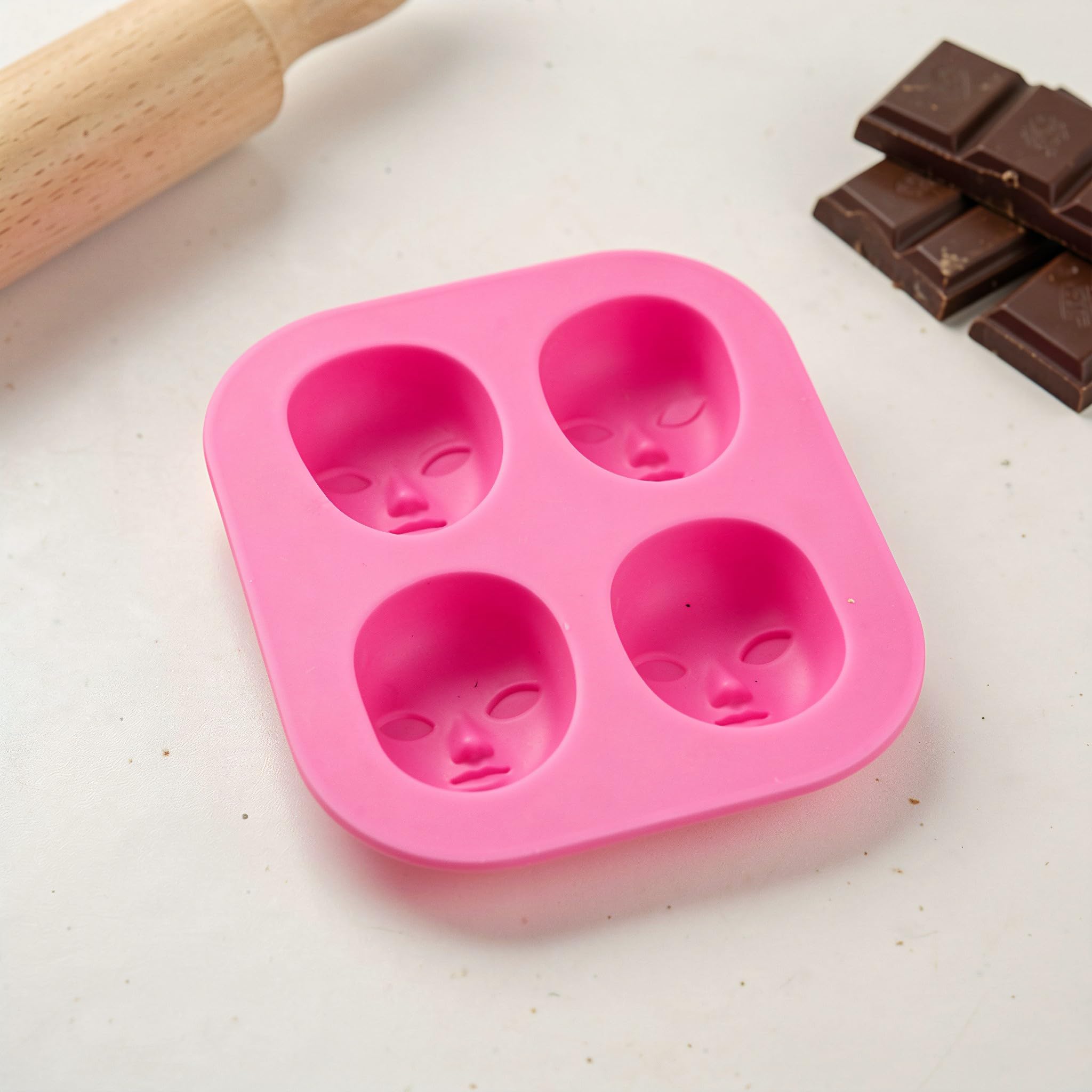 OUNONA 13-teiliges Set 3D-Babygesicht-Silikonformen für Fondant zur