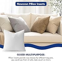 Vista 4 de MIULEE Relleno de almohada de 12 x 12 pulgadas, rellenos de almohada decorativos cuadrados, formas de almohada esponjosas de primera calidad