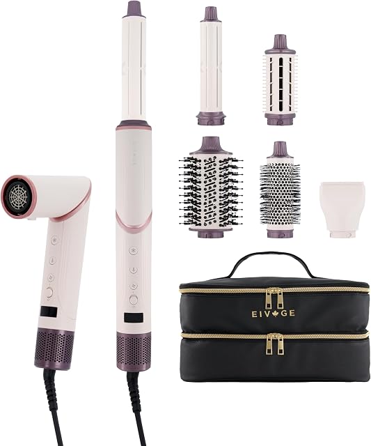 Sèche-cheveux Brosse Sécheuse, Outils de cheveux pour styling, Sèche cheveux Brosse, Air Curler Multi Styler cheveux outil, Plasma IONs technologie de sèche-cheveux Styler (6-IN-1)