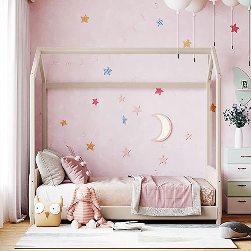 Miniatura 3 de Cama Montessori de terciopelo tamaño individual para niños, base de cama tapizada con cabecero y estribo para niñas, niños y adolescentes, color