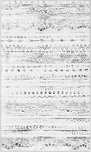 Miniatura 19 de Alfombras lavables de área 8x10, para sala de estar, alfombra antideslizante de pelo bajo para comedor dormitorio Crema claro,Beige,Beige