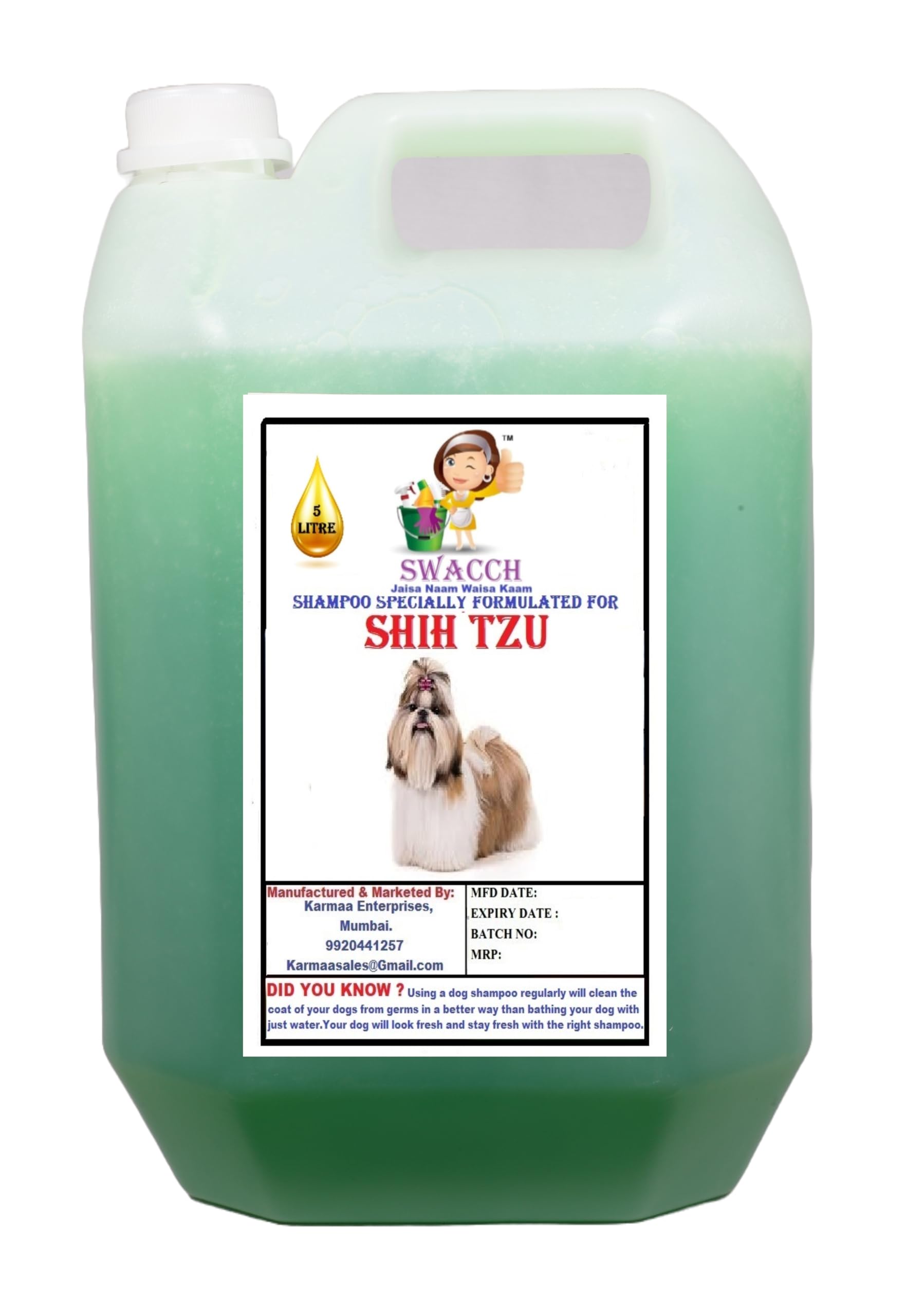 SWACCH Shampoo Specially FORMULATED for Shih TZU (5 Litre) NEEM ALOVERA (B0BTLZQZSM) Amazon Price History, Amazon Price Tracker