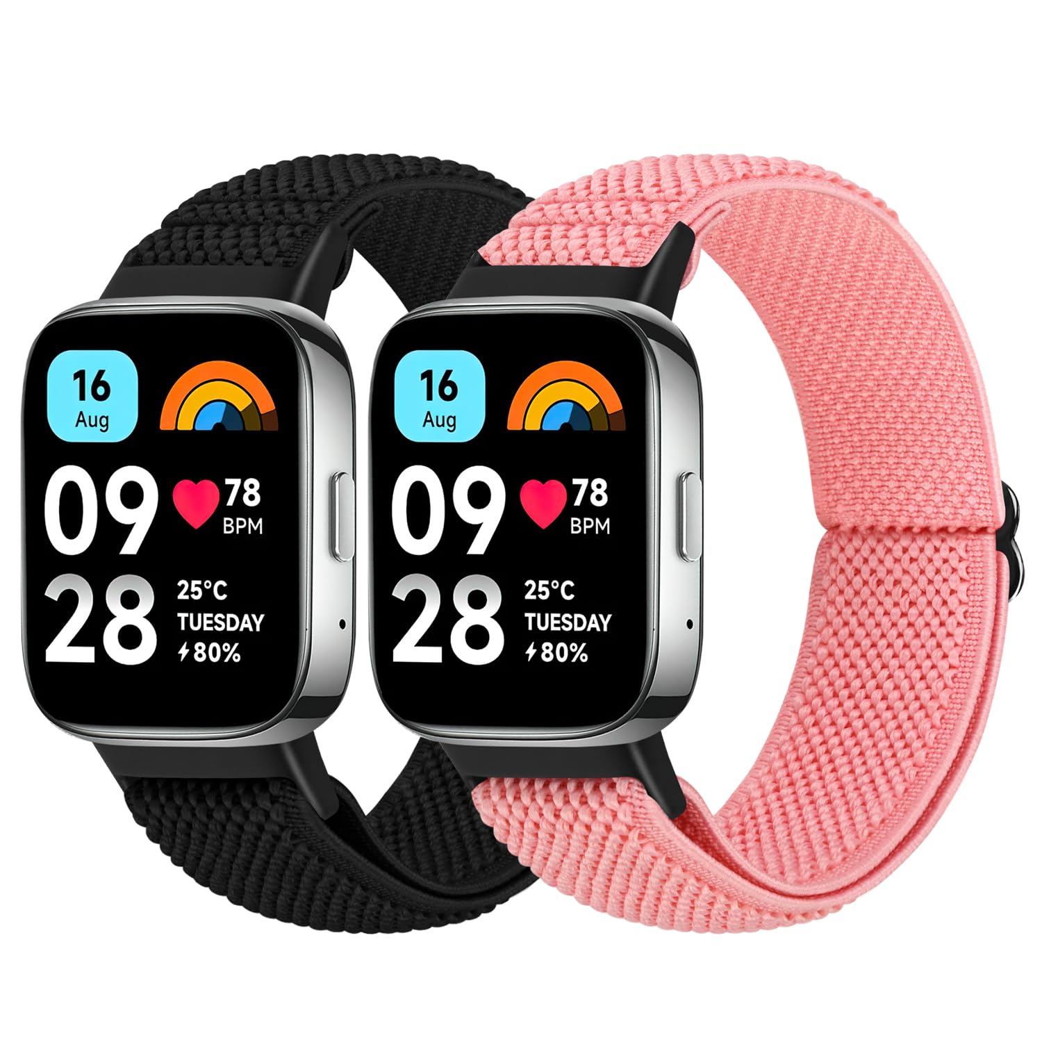 SHIJZWD Fascia elastica per orologio compatibile con Xiaomi Redmi Watch 3 Active, cinturino di ricambio in nylon per orologio sportivo compatibile con Xiaomi Redmi Watch 3 Active