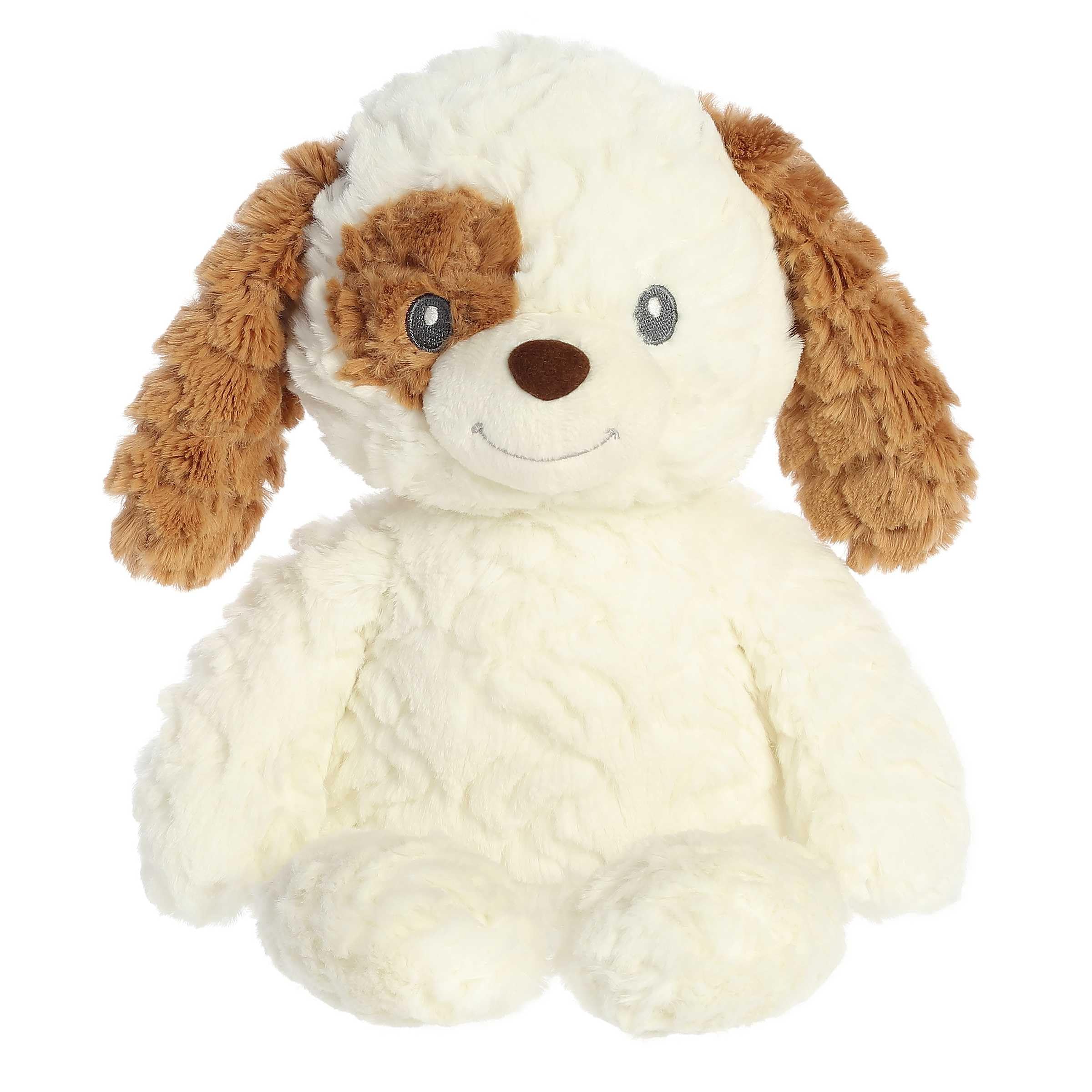 Aurora® Adorable Huggy Collection™ Parker Puppy™ Baby Stuffed Animal - Comforting Companion - Sensory Stimulation - White 13 Inches