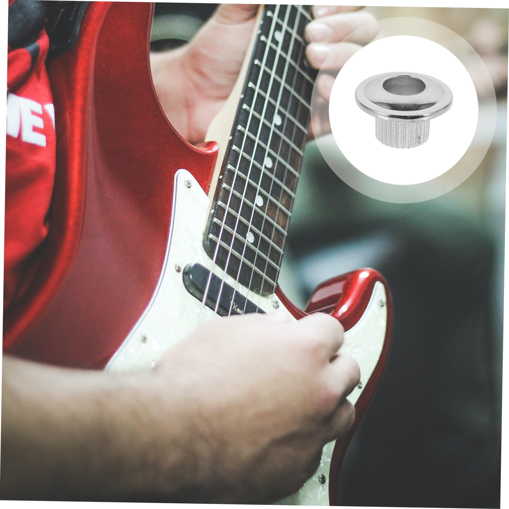 SUPVOX 18pcs Silver Guitar Tuning Pegs Acoustic Guitar Tuner Cap Durable Accessories Chrome Tuning Pegs